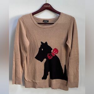b.design brown black studded dog sweater size L